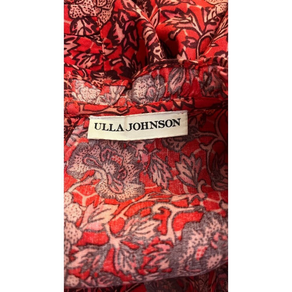 ULLA JOHNSON HANA POPPY FLORAL BABY DOLL DRESS 4 - Picture 12 of 13